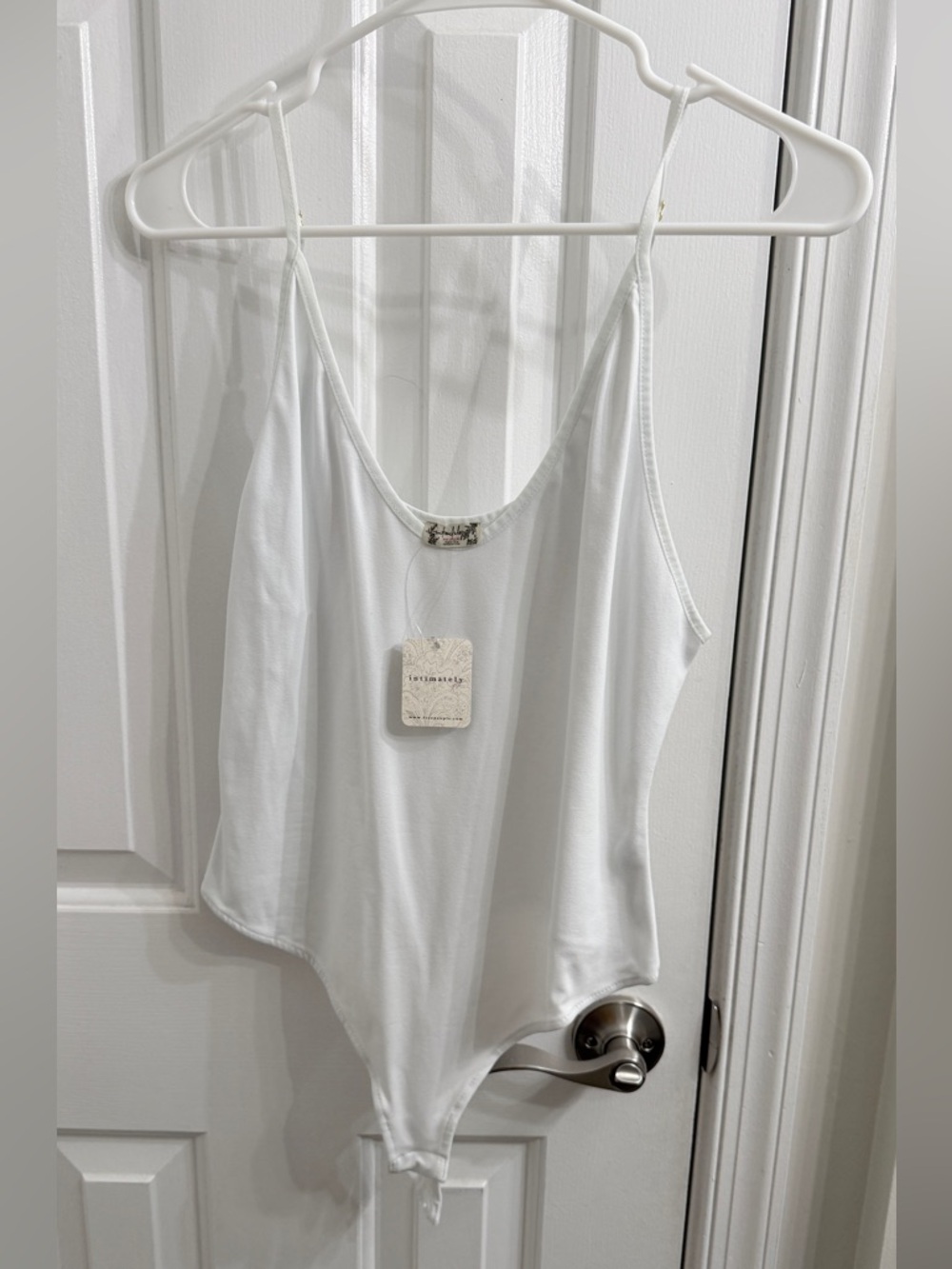 NWT Free People White Scoop Neck Bodysuit